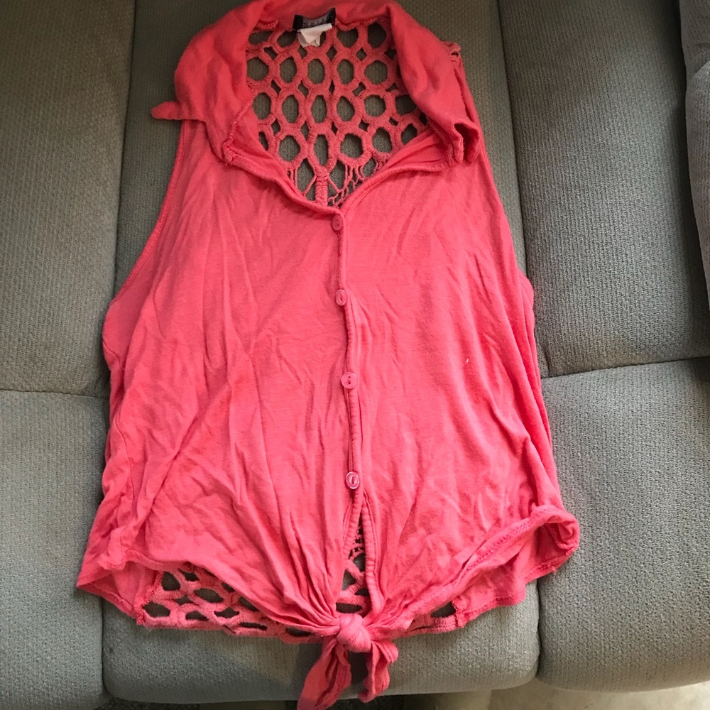 JOYCE LESLIE fake button down shirt